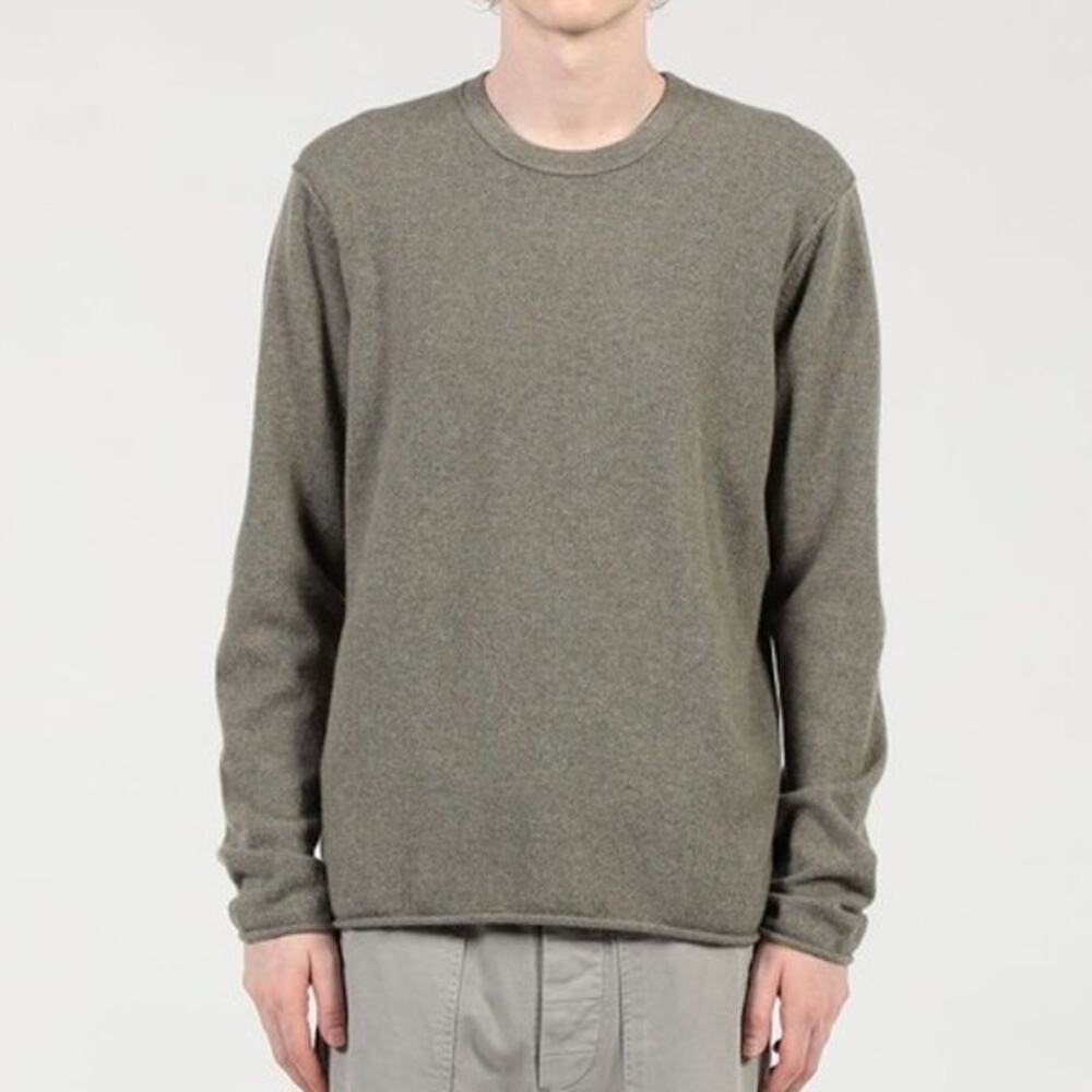 James Perse Large/ JP3 Olive Green Recycled Cashmere Crewneck Sweater Minimalist